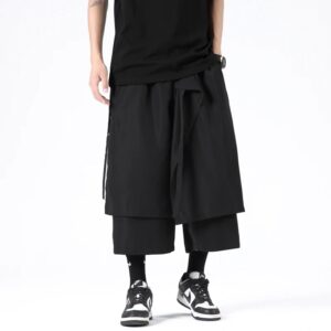 Pantalones bombachos de verano para hombre, ropa de calle, Jogging, pantalones hasta la pantorrilla, moda Hip Hop, pantalones casuales, pantalones de chándal de gran tamaño