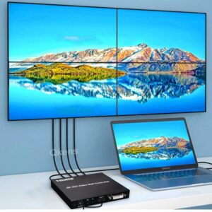 Controlador de pared de Video HDMI, caja de empalme multipantalla, 4K @ 30hz, 2x2 DVI, 1080P @ 60hz, 1x2, 1x3, 1x4, 4x1, 1 a 2, 3, 4 procesador empalmador de TV