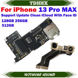 Placa base LL/A para iPhone 13 Pro max, Chips completos, placa lógica principal iCloud limpia, probada, 100%/128G, 256 GB, 512