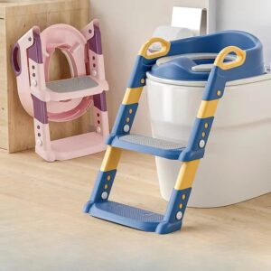 Asiento de inodoro para niños, escalera para bebés, niños y niñas, soporte plegable, taburete de paso, anillo de asiento de inodoro