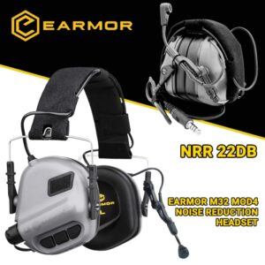 ¡Oferta! Orejera de Tiro Táctico M32 MOD4 Original, auriculares con reducción de ruido, orejera de comunicación de aviación, gris/rosa