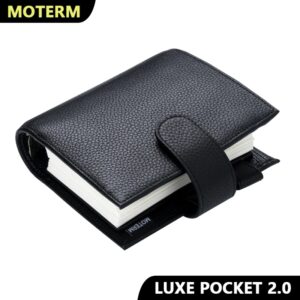Moterm Luxe-Cuaderno A7 con anillo de 30MM, planificador de tamaño de bolsillo, grano de guijarros, Mini Agenda organizadora, diario, Bloc de notas, serie 2,0