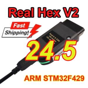 Herramienta de diagnóstico VAG STM32F429, dispositivo con interfaz USB, Hex V2 2024, 23,11, 24,5 HXE-V2, función de codificación, actualización ilimitada