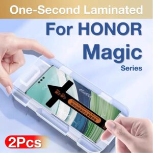 Protector de pantalla de vidrio templado para Honor Magic 6, 5, 4, 3 Pro, Magic6, Magic5, Magic3, Magic4, con Kit de instalación, 2 uds.