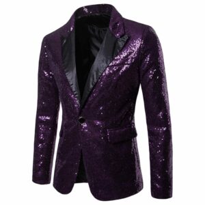 Blazer brillante para hombre, Blazer de fiesta, traje de Bar, Club nocturno, traje de Cachemira, traje de moda