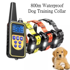 Collar eléctrico de entrenamiento para perros, dispositivo antiladridos recargable con Control remoto, resistente al agua, todos los tamaños