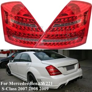 Reflector trasero LED para coche, Luz antiniebla de freno, señal de giro DRL, accesorios para Mercedes Benz W221 Clase S 2007 2008 2009