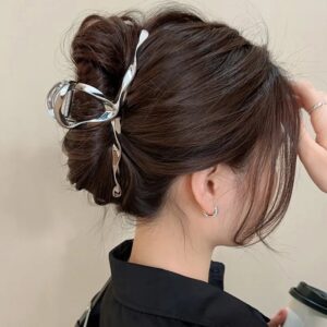 Pinza de pelo geométrica de Metal para mujer y niña, horquillas de cangrejo, pinzas cruzadas de moda, pasadores, Clip de cola de caballo coreano, accesorios para el cabello