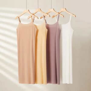 Vestidos sin costuras de talla grande para mujer, ropa interior de seda de hielo, camisones sin mangas