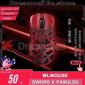 Wlmouse-ratón inalámbrico Sword X, accesorio para jugadores, 2,4G, aleación de magnesio, PAW3395, ligero, Anime, regalo, novedad