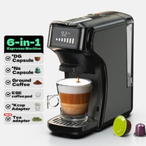 HiBREW-Cafetera de cápsulas 6 en 1 para uso en el hogar, máquina de café expreso múltiple caliente/fría para capuchino, Dolce Gusto, Nespresso en polvo H1B