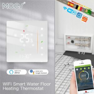 MOES-termostato de calefacción de suelo eléctrico/agua WiFi Zigbee, caldera de Gas, Control de temperatura, Tuya/aplicación inteligente, Alexa, Google Voice