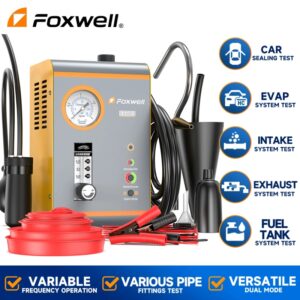 FOXWELL-máquina de humo automotriz SD203, 12V, bomba de aire integrada, Detector de fugas de vacío EVAP, probador de diagnóstico de fugas de tuberías de coche