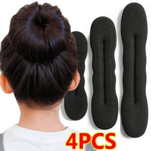 Herramienta de peinado de esponja para el cabello, lazo de plástico, rizador de moño de rosquilla, diadema, Scrunchie para el cabello, herramientas de peinado