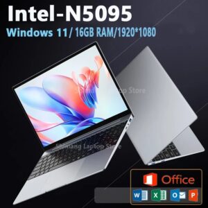 Ordenador portátil Intel celeron N5095 de 2024 pulgadas, dispositivo con Windows 11, 16GB de RAM, 1TB SSD, resolución de 14,1x1920, para oficina y estudio, novedad de 1080