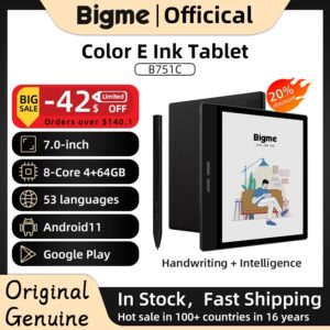 Bigme-lector de libros electrónicos B751C, pantalla eink a color de 7 pulgadas, lector de libros electrónicos, lectura de libros electrónicos, e-ink, tableta ereader