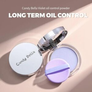 Polvo prensado de lavanda, mate, duradero, Control de aceite, cobertura completa, ajuste compacto facial, base de maquillaje, cosméticos