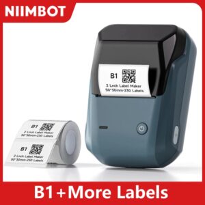 Niimbot-Mini impresora térmica portátil B1, máquina de etiquetado de bolsillo, autoadhesiva, Bluetooth