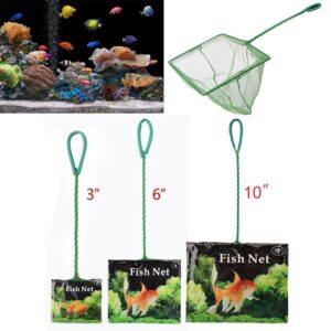 Red portátil para peces con mango largo, accesorio cuadrado para acuario, Red de aterrizaje para pecera, red de pesca, herramienta de limpieza de objetos flotantes