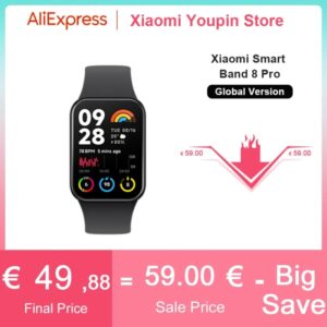 Xiaomi-pulsera inteligente Mi Band 8 Pro versión Global, Monitor de sueño y oxígeno en sangre con Pantalla AMOLED de 1,74 pulgadas, Bluetooth 5,3, más de 150 modos deportivos
