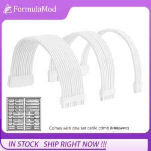 Formamod-Kit de Cable de extensión PSU, Combo sólido de Color sólido, 300mm, ATX24Pin, PCI-E8Pin, CPU8Pin con peines