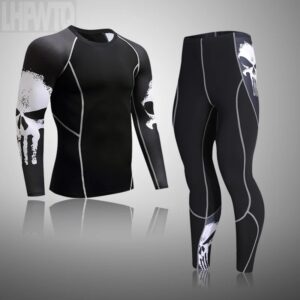 Ropa interior de compresión para hombre, ropa interior térmica de invierno, camiseta de culturismo MMA, chándal de calavera Rashgarda, Leggings
