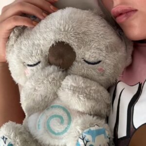 Lindo oso Koala relajante para niños, juguetes para dormir para bebés, calmante, alivio de la ansiedad, juguete de respiración, compañero de sueño, muñeca de peluche con luces