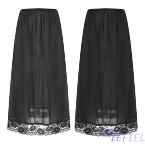 Accesorios de ropa interior de verano para mujer y niña, falda de forro largo, longitud media, parte inferior, enagua debajo del vestido