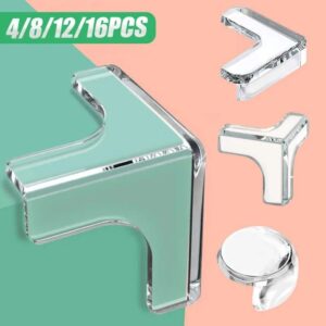 Protector de esquina de mesa de silicona para seguridad de bebés, cubierta de protección de bordes de muebles, protectores de bordes anticolisión transparentes para niños