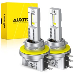 AUXITO-bombillas LED H15 para faros delanteros de coche, lámpara de conducción DRL con ventilador de refrigeración, CANBUS, 6500K, 30000LM, blanco, 2 piezas