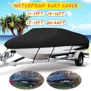 Cubierta para yates de 11 a 22 pies, lona protectora anti-UV, resistente al agua, tela marina 210D portátil, accesorios para barcos y botes