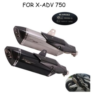 Silenciador de Escape para motocicleta, sistema de Escape con tubo de conexión frontal para Honda X-ADV 750 X ADV750 ADV 2017 2018 - 2023