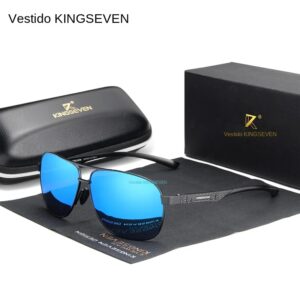 KINGSEVEN Gafas de Sol Polarizadas para Hombre y Mujer, Lentes de Espejo, Aluminio, Marca, UV400, 2022