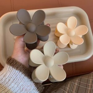 Pinzas de garra de flores grandes para mujer, pinzas para el cabello, horquillas mate para niñas, pasadores dulces para la cabeza, accesorios para el cabello