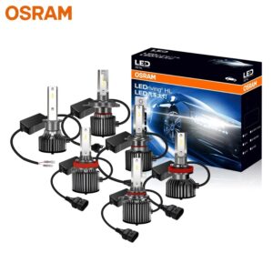 OSRAM-faro delantero LED para coche, Bombilla blanca superbrillante, 2 piezas, YLZ, HL, H7, H4, H1, H8, H11, H16, HB3, HB4, HIR2, 9012, 12V, 6000K