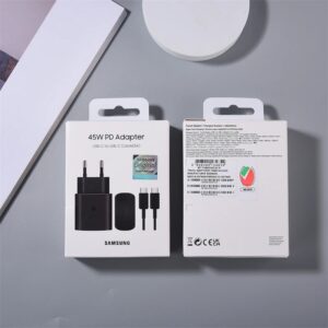 SAMSUNG-cargador súper rápido para Galaxy S24 Z, Cable USB C a USB C PD, plegable, 5, 4, 3, 2, S24, S23, S22, Note20 Ultra Plus, A55, 5A, 45W