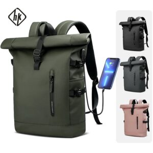 HcanKcan-Mochila De Viaje multifunción para hombre y mujer, bolsa para ordenador portátil de 15,6 pulgadas, impermeable, de gran capacidad, para deportes al aire libre