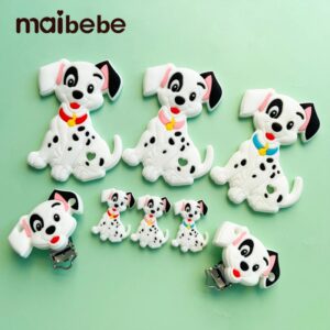 Cuentas de silicona de dibujos animados para bebé, mordedor de silicona para collar, Clips para chupete, accesorios de joyería, 1/3/10 piezas