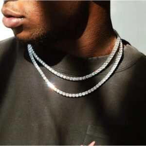 Cadena de tenis clásica para hombres y mujeres, collar de pulsera Iced Out, joyería de Hip-Hop de moda, 8/16/18/20/24/30 pulgadas, regalo de Gargantilla, nuevo, 4MM