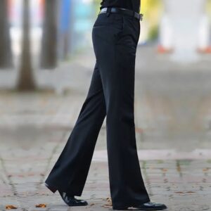 Pantalones largos clásicos para hombre, pantalón acampanado informal de negocios, combina con todo, primavera y otoño, 2024