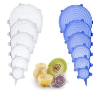 Tapa de silicona elástica ajustable para alimentos, utensilio de cocina reutilizable, almacenamiento hermético, tapas de embalaje de alimentos, accesorios