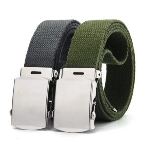 Cinturón táctico del ejército para hombre y mujer, correa de lona de 3,8 cm, informal, a la moda, novedad