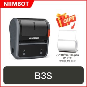 NIIMBOT-Impresora térmica de etiquetas B3S, máquina de impresión portátil inalámbrica, autoadhesiva, impermeable, fabricante de etiquetas de papel de bolsillo