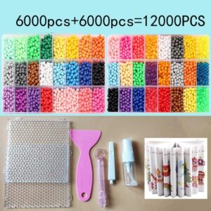 Juego de Cuentas de Cristal Mágicas para Niños, Abalorios en Forma de Bolas 3D, 5 mm, Lleva Spray de Agua, Juguete para Rompecabezas Estilo Hazlo Tú Mismo, Juegos Mágicos Hechos a Mano, 36 Colores