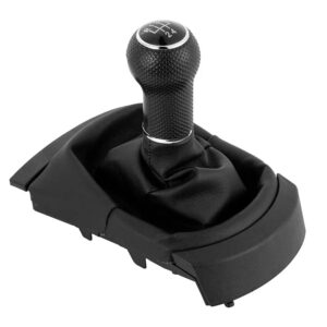 Perilla de palanca de cambios de 5 velocidades con Bota de cuero PU para Seat Ibiza 2002, 2003, 2004, 2005, 2006, 2007, 2008, 2009, 2010