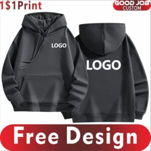 Sudaderas con capucha cálidas para hombres y mujeres, Sudadera de felpa informal Personal de la empresa con logotipo bordado, diseño de impresión personalizado, moda de invierno