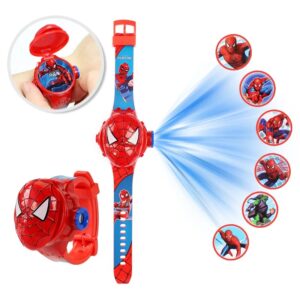 Disney-relojes digitales para niños, pulsera con proyección de superhéroes, Minnie Princess, Elsa, regalo, envío directo