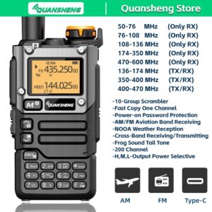Quansheng-walkie-talkie UV K5 8, comunicación Am Fm, receptor de Radio bidireccional, conjunto inalámbrico de largo alcance, transceptor Amateur