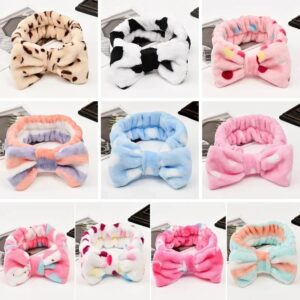Diadema de lana de Coral para mujer, soporte suave para el cabello, diadema elástica con nudo superior, accesorios para el cabello