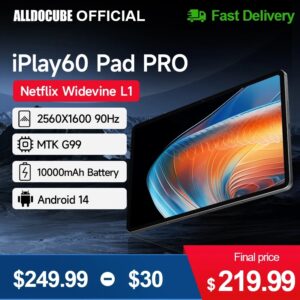 Alldocube-Tableta iPlay60 Pad PRO, dispositivo con pantalla de 90Hz, G99 MTK, Android 14, 8GB/12GB de RAM + 12GB de memoria virtual + 128/256GB de ROM, Widevine L1